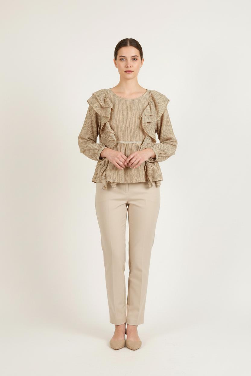 Blouse Rayée Jaune et Rouge - Taille S/36