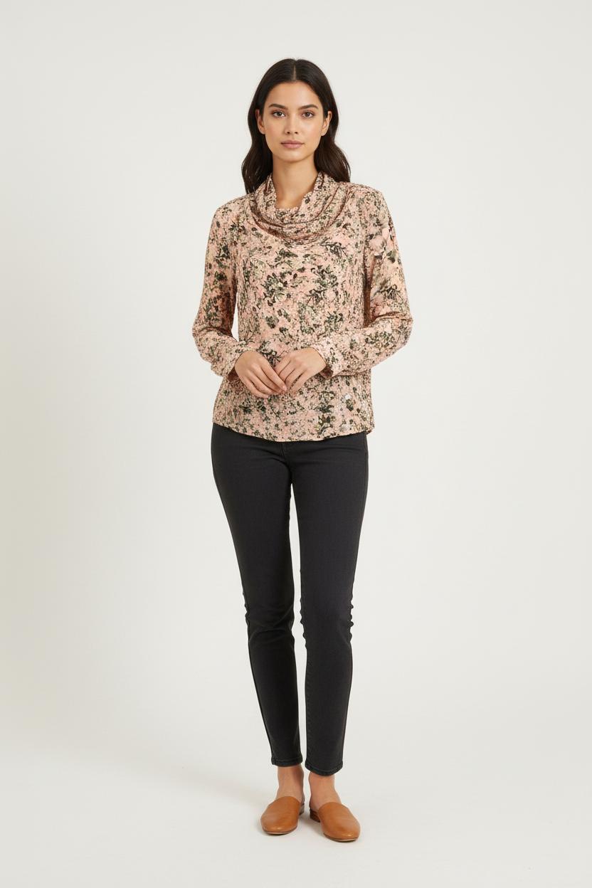 Blouse Rose et Verte - Taille S/36