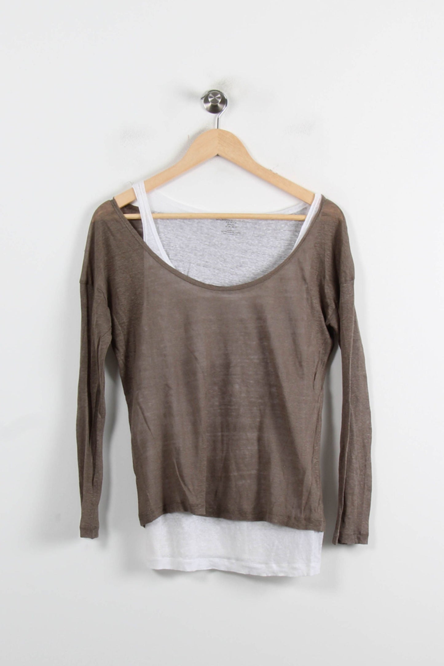 Pull Marron et Blanc - Taille S/36