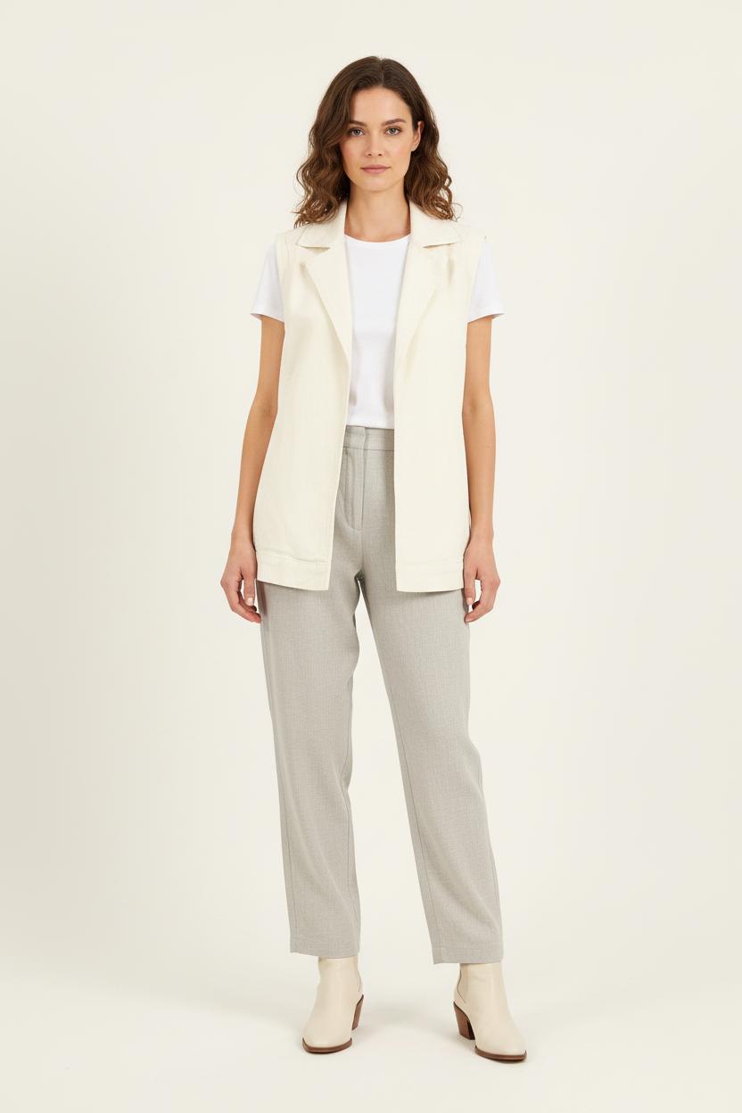 Veste Sans Manches Beige - Taille M/38