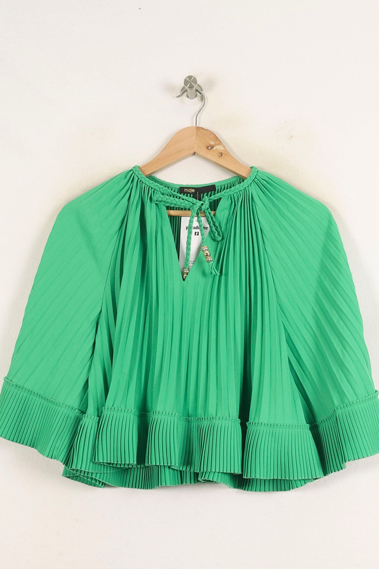 Blouse Plissée Verte - Taille S/36