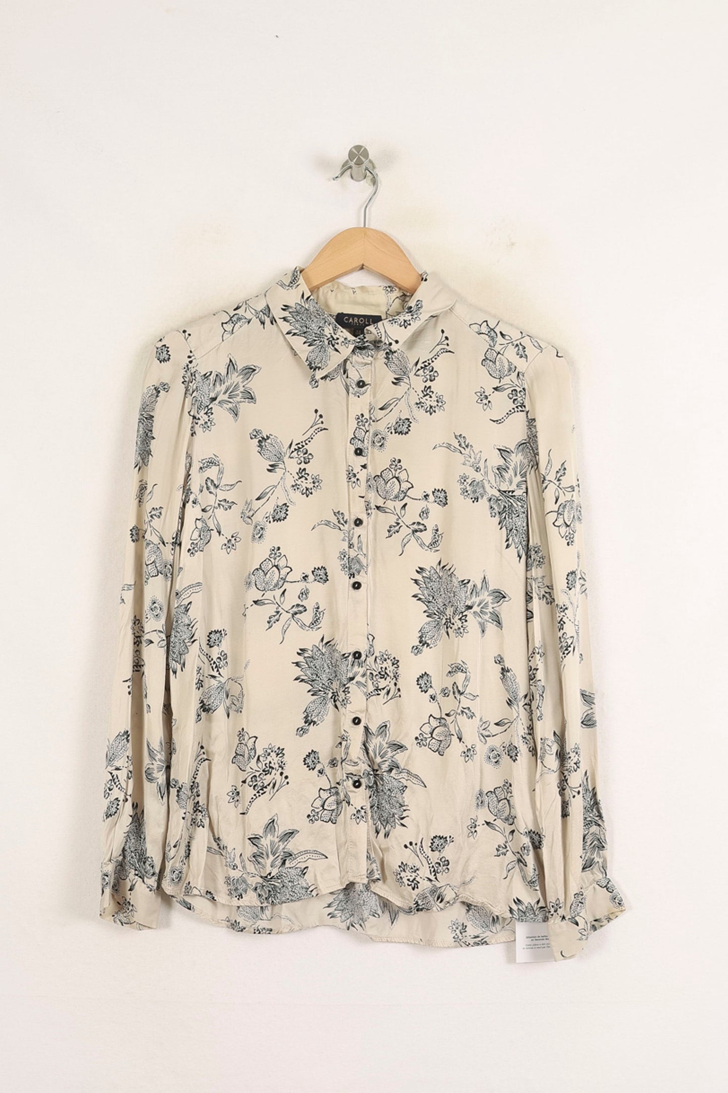 Chemise Fleurie Beige et Noire - Taille XXL/44