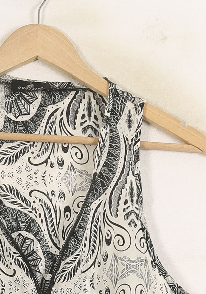 Débardeur Blanc et Noir - Taille XL/42