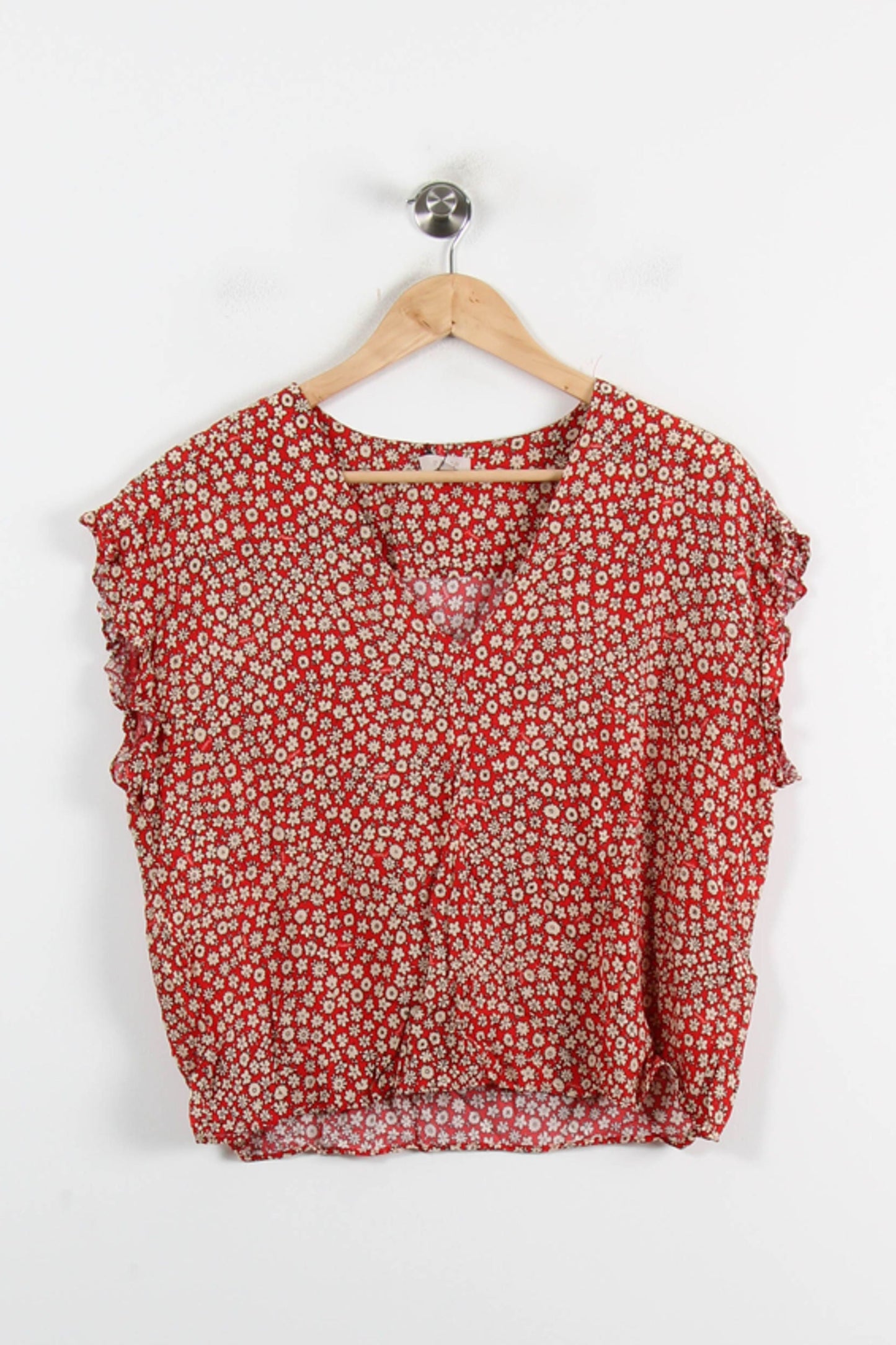 Blouse Rouge et Blanche - Taille L/40