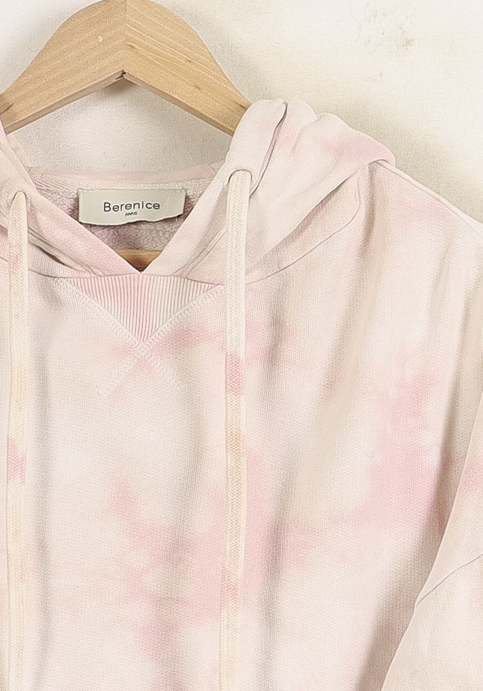 Sweat à Capuche Rose et Blanc - Taille XS/34