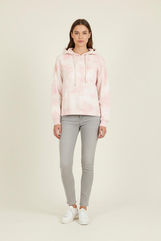 Sweat à Capuche Rose et Blanc - Taille XS/34