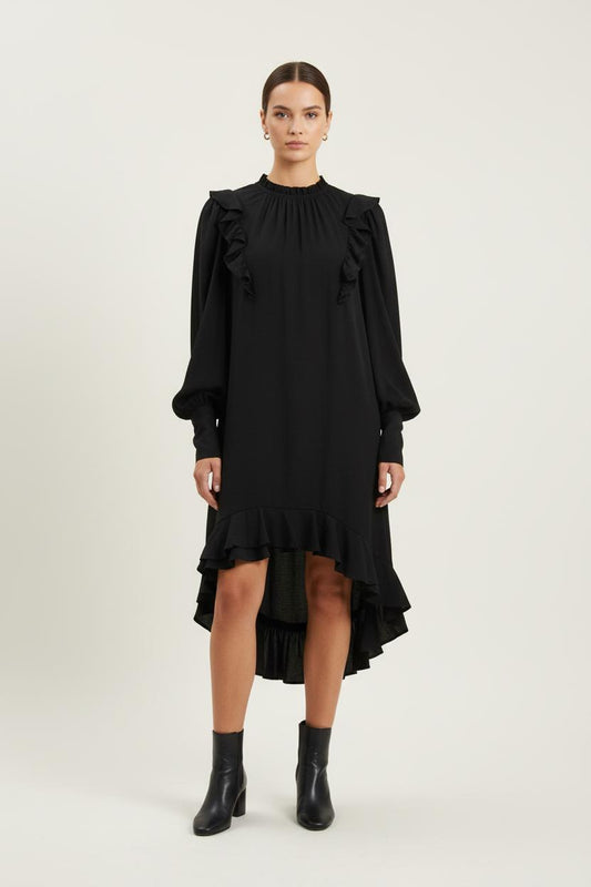 Robe Volantée Noire - Taille L/40
