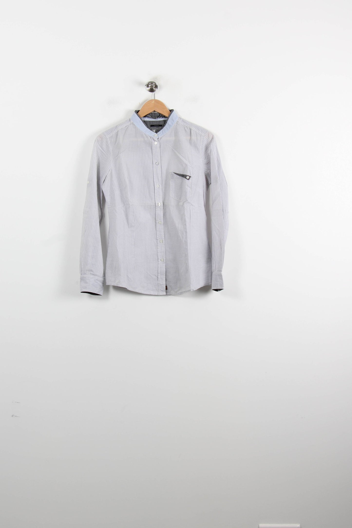 Chemise Rayée Blanche et Bleue - Taille M/38