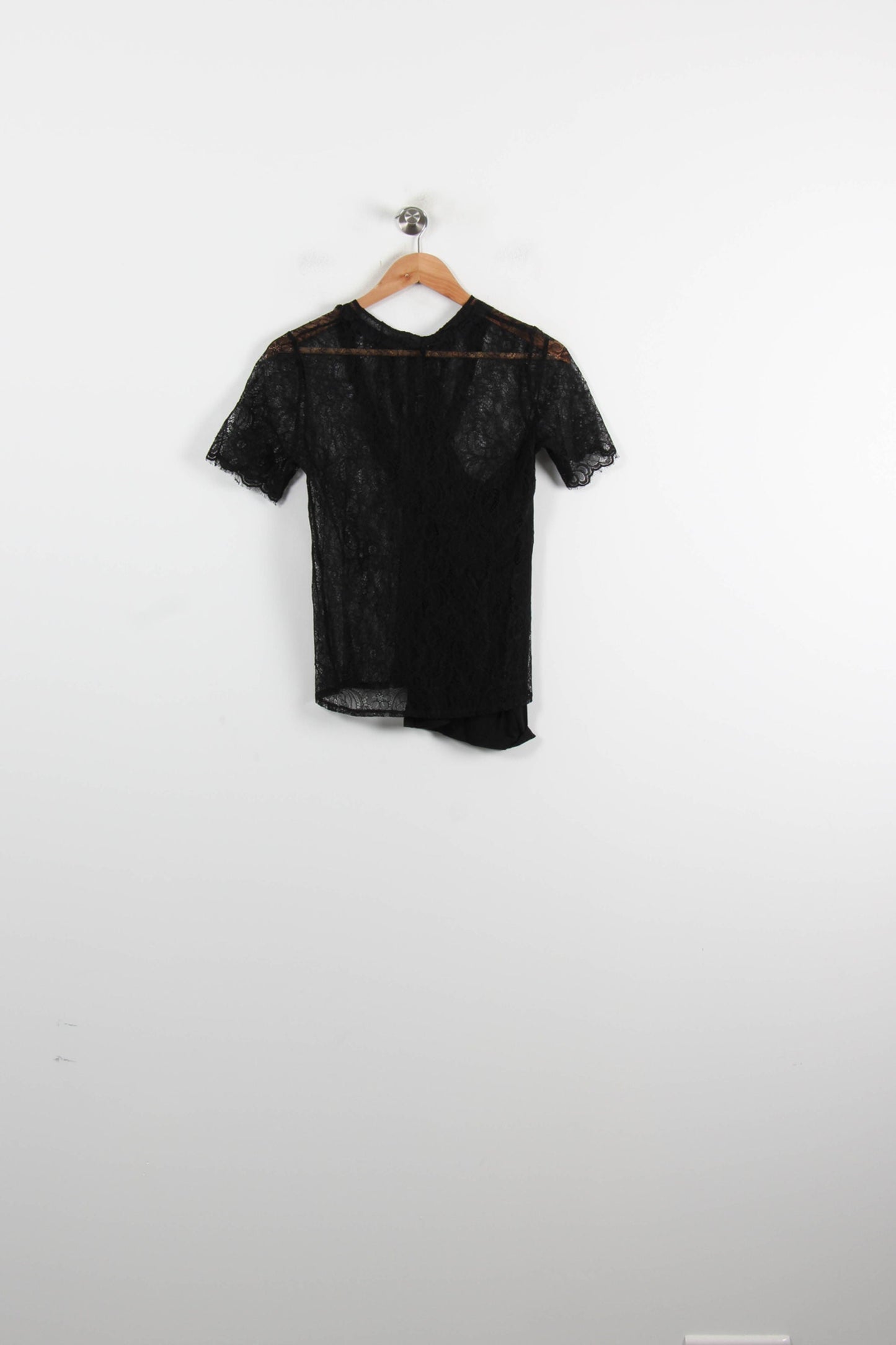 Blouse Et Dentelle Noire - Taille L/40