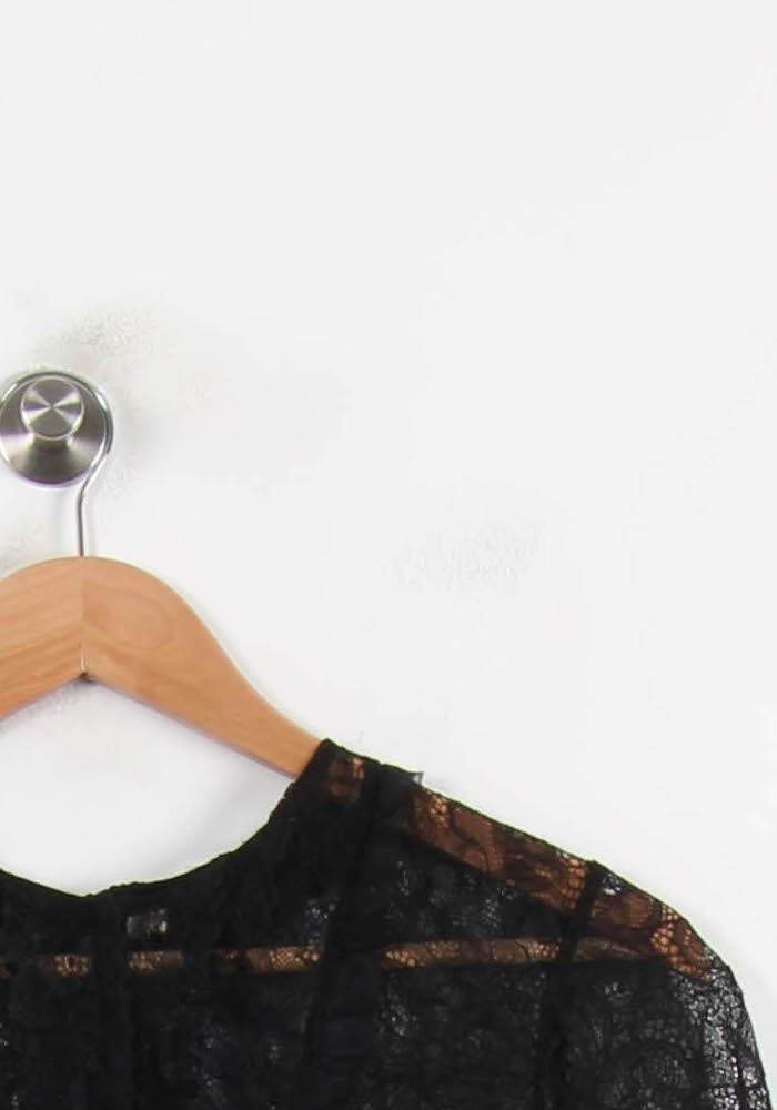 Blouse Et Dentelle Noire - Taille L/40