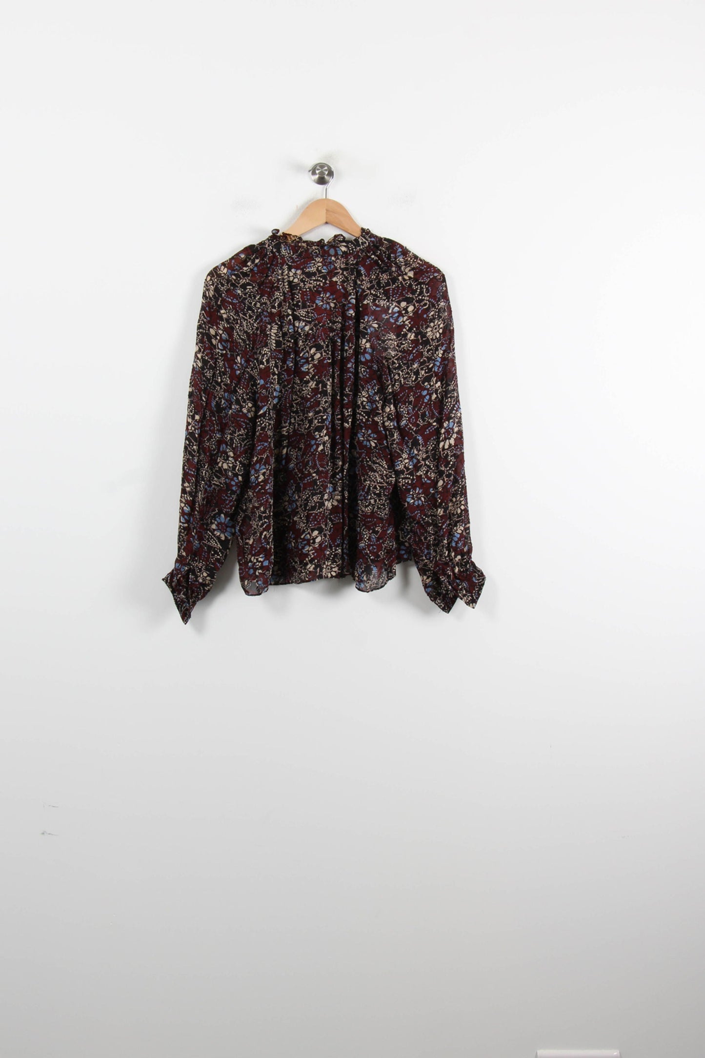 Blouse Bordeaux et Bleu - Taille M/38