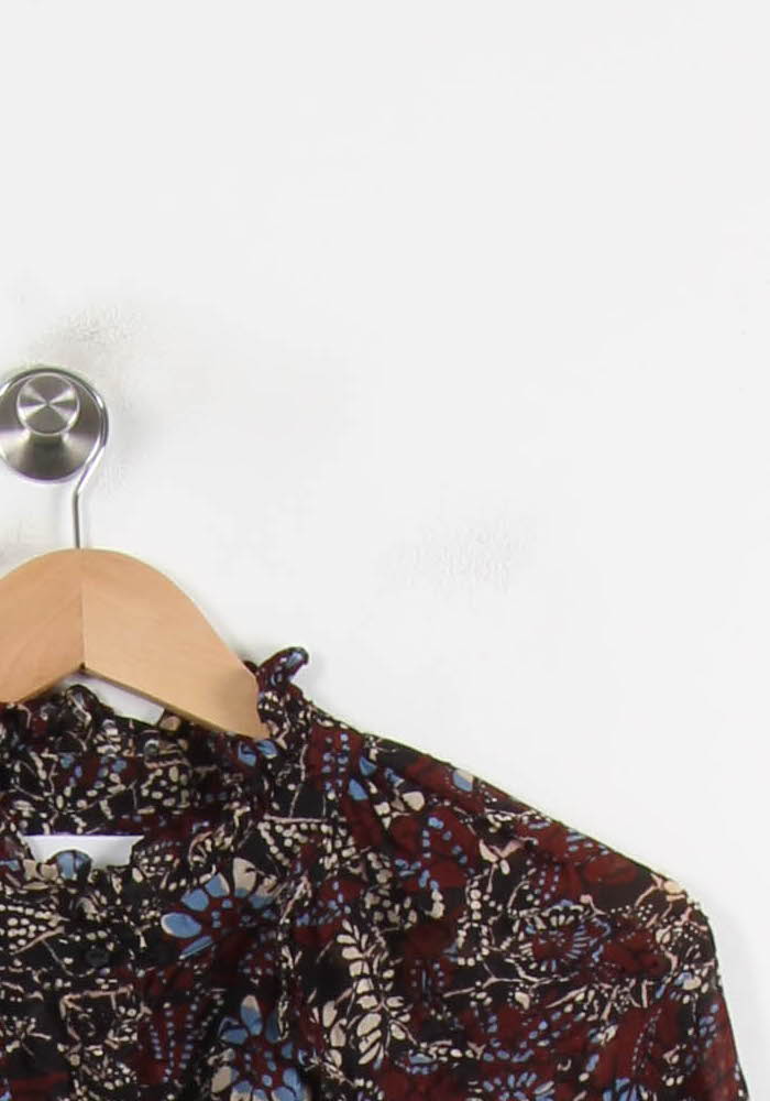 Blouse Bordeaux et Bleu - Taille M/38