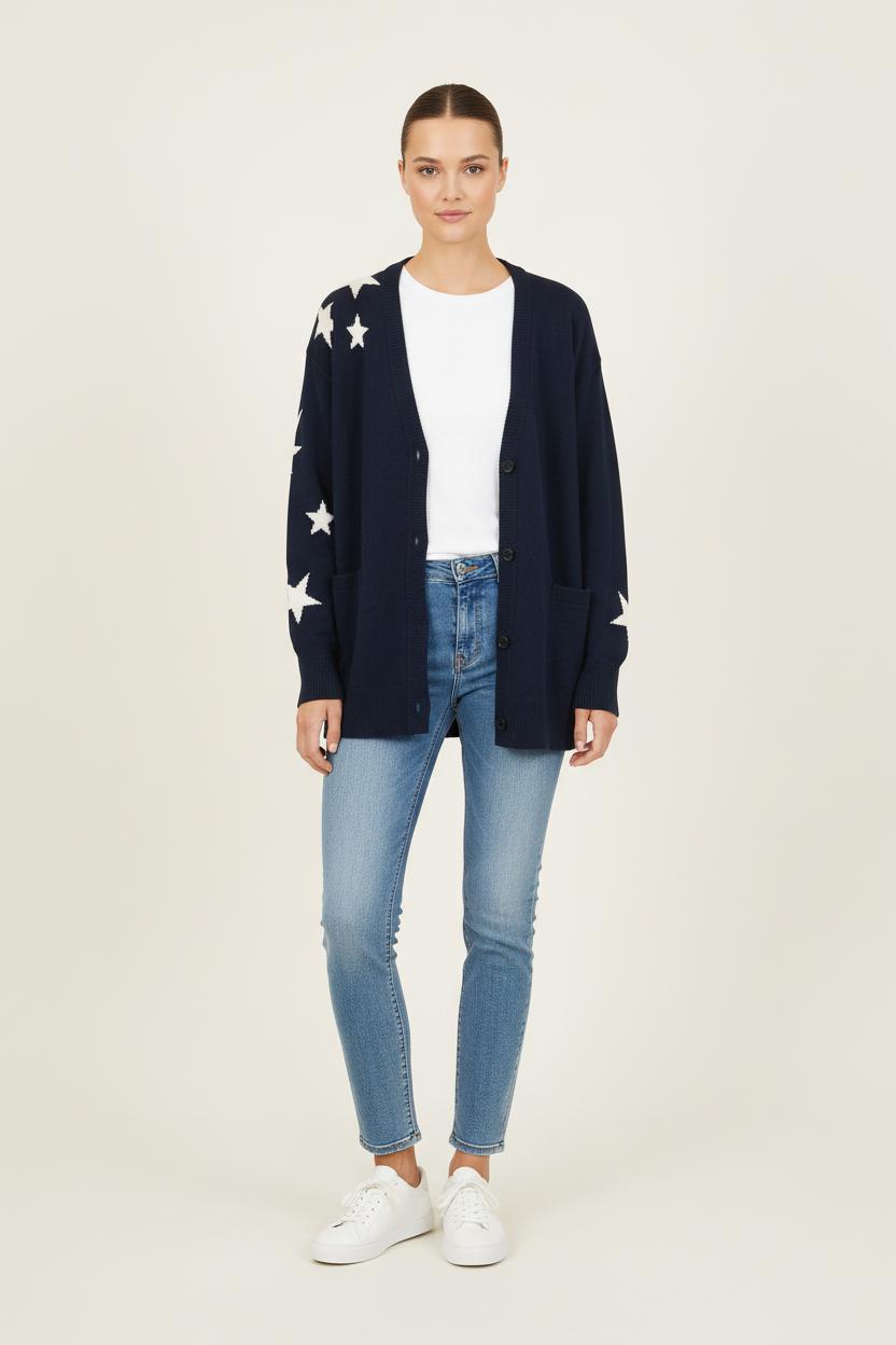 Cardigan Bleu et Blanc - Taille S/36