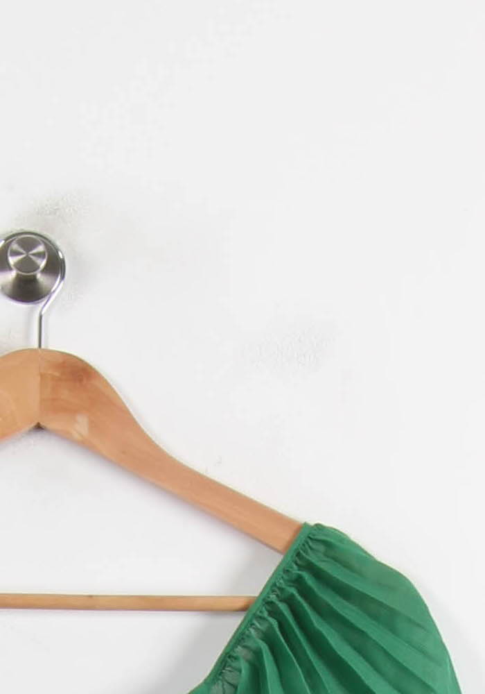 Blouse Plissée Verte - Taille L/40