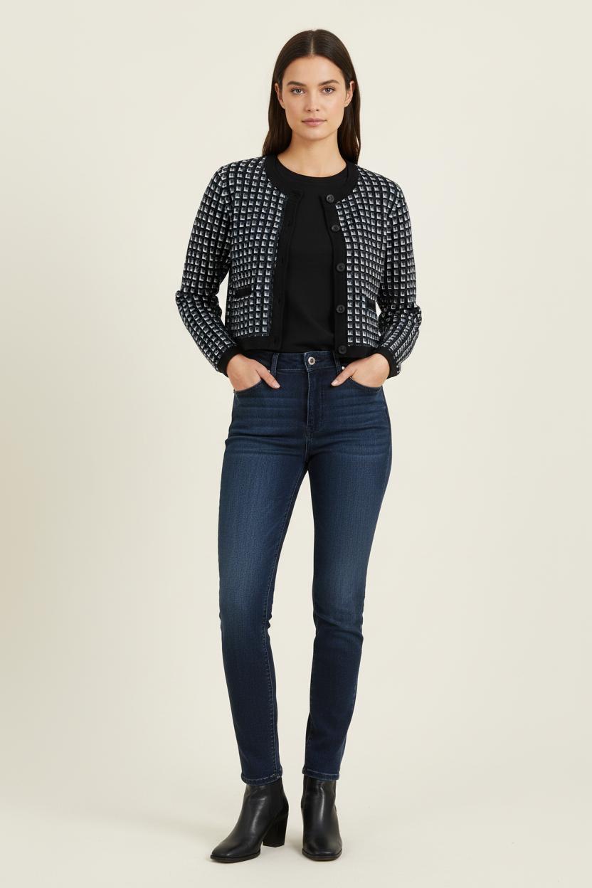 Cardigan Noir et Blanc - Taille M/38