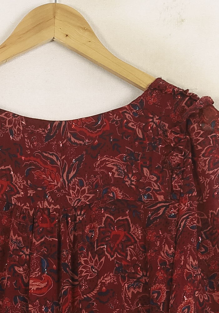 Robe Bohème Bordeaux - Taille S/36