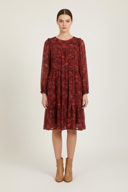 Robe Bohème Bordeaux - Taille S/36