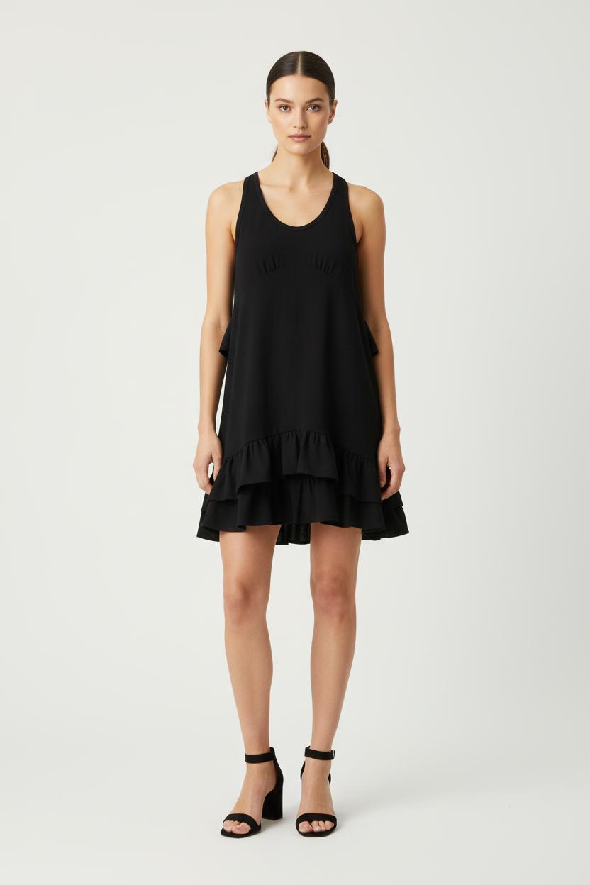 Robe Volantée Noire - Taille S/36