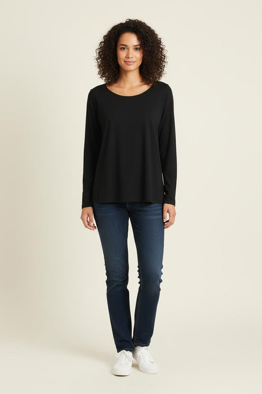 Tee-shirt Manches Longues Noir - Taille XL/42