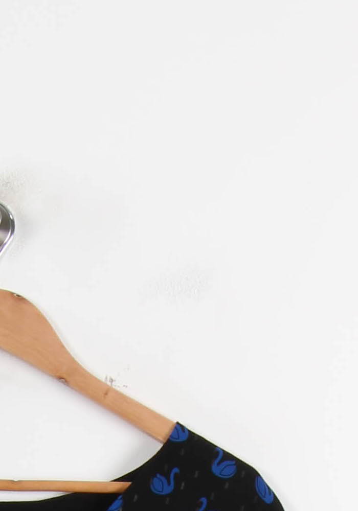 Blouse Noire et Bleue - Taille L/40