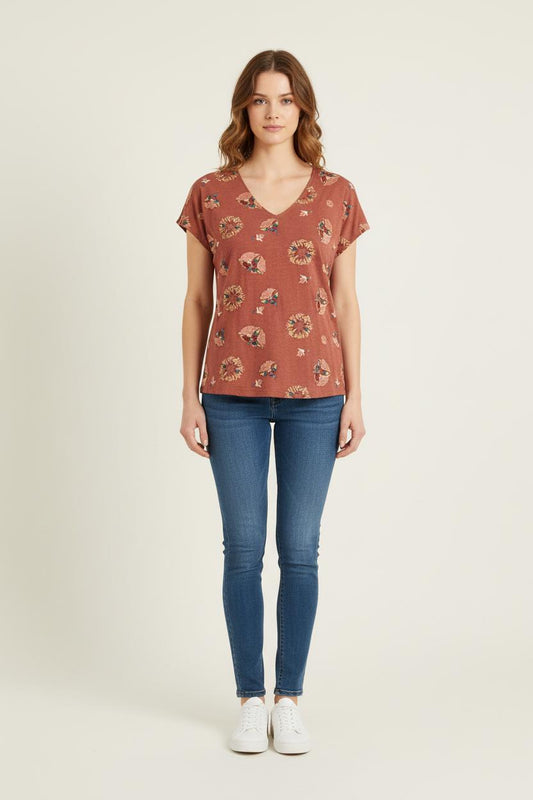 Tee-shirt Marron - Taille S/36