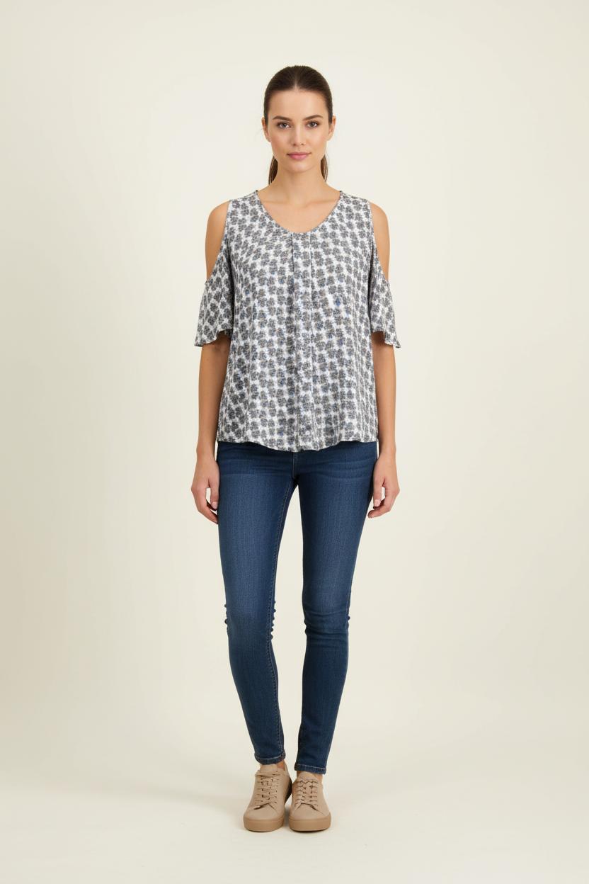 Blouse Blanche et Noire - Taille XL/42