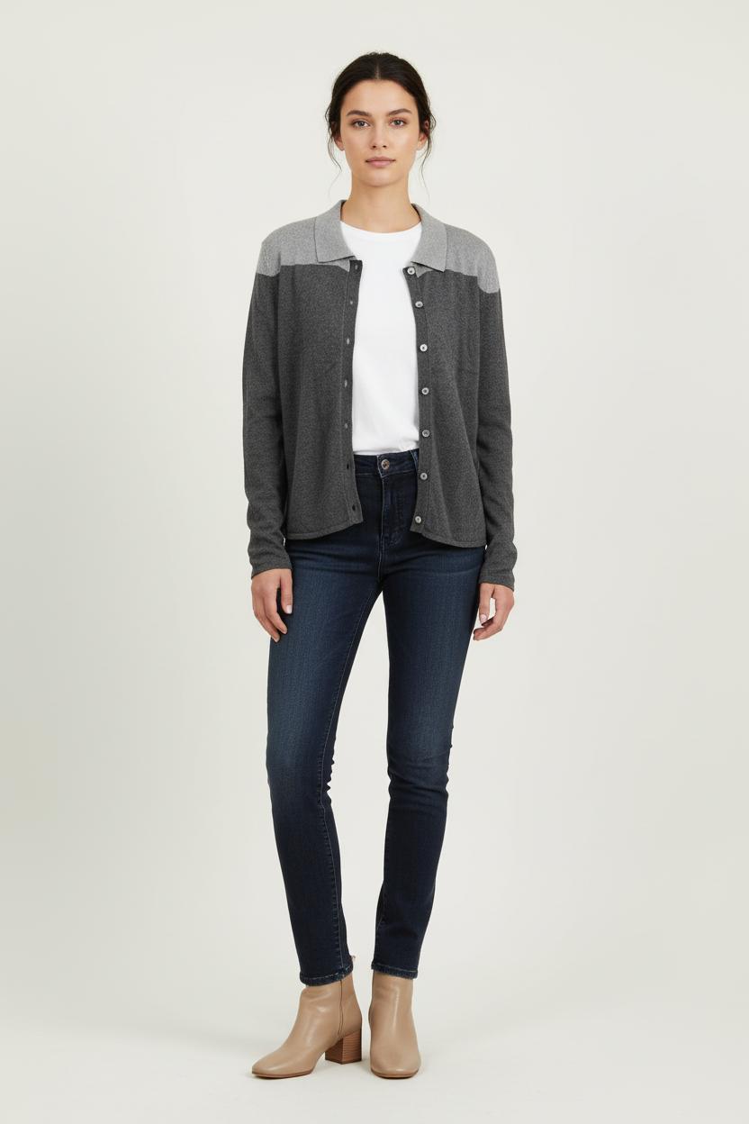 Cardigan Gris Foncé et Gris Clair - Taille M/38