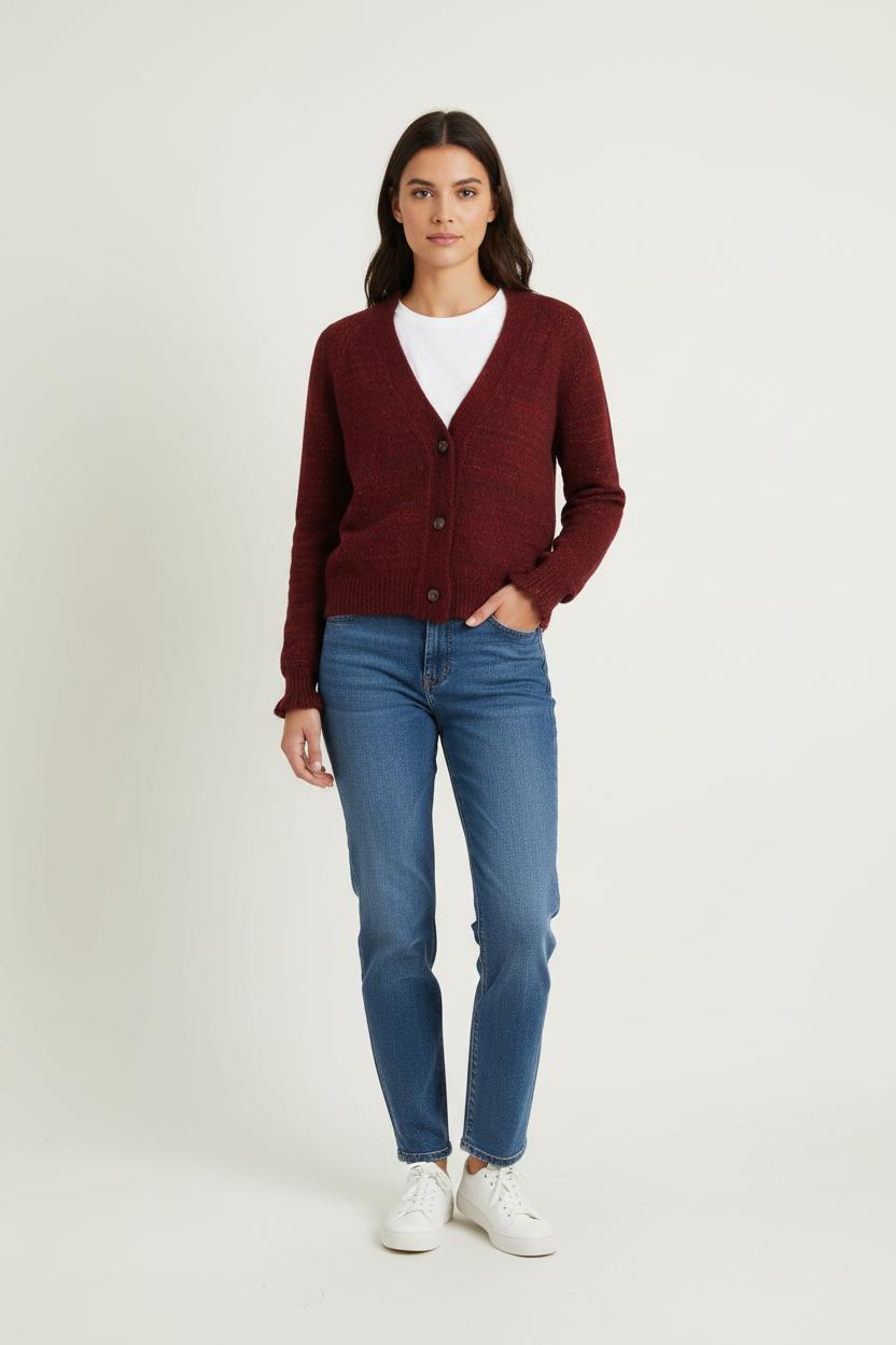 Cardigan Bordeaux - Taille XS/34