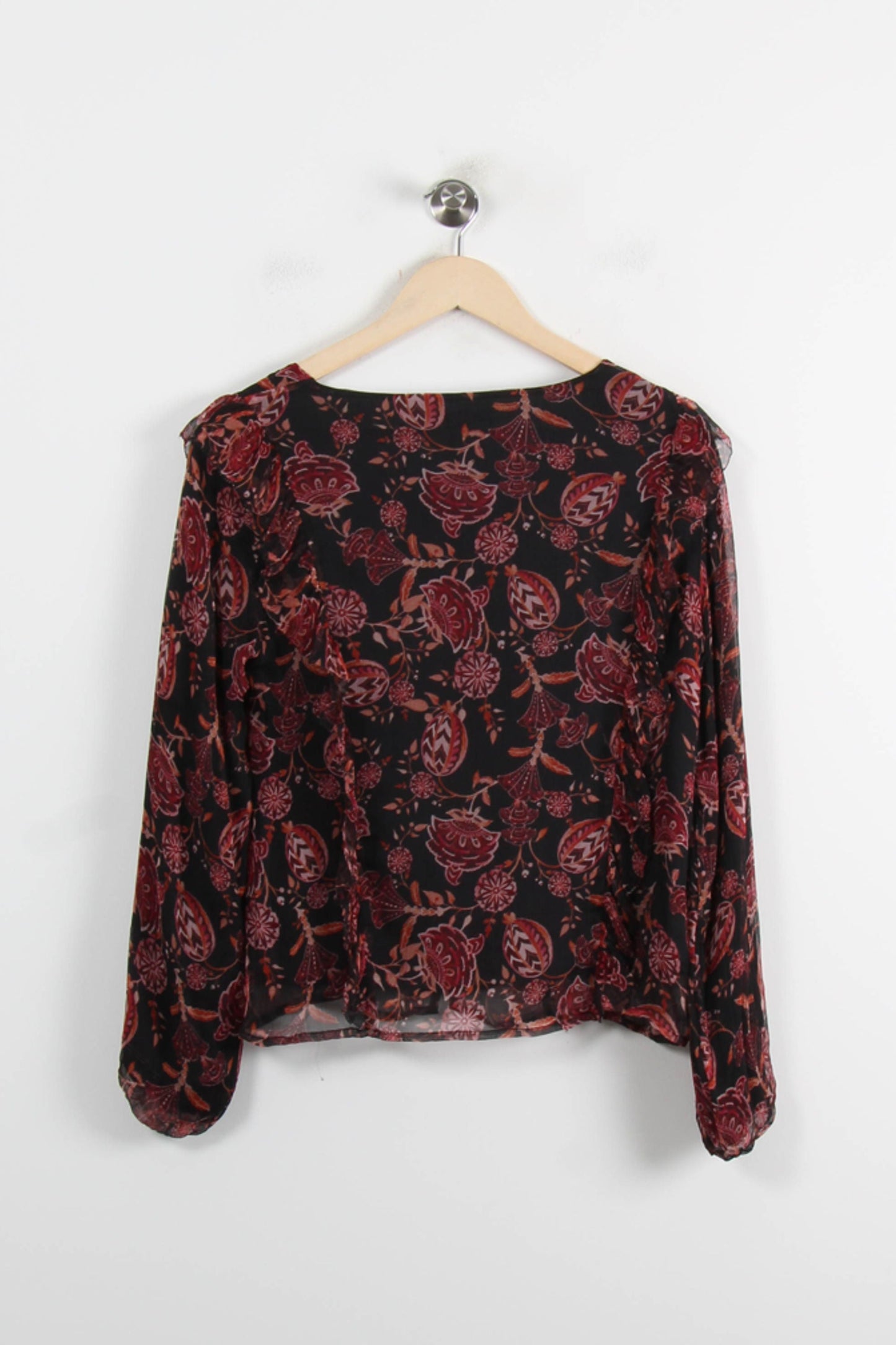 Blouse Noire et Rouge - Taille M/38