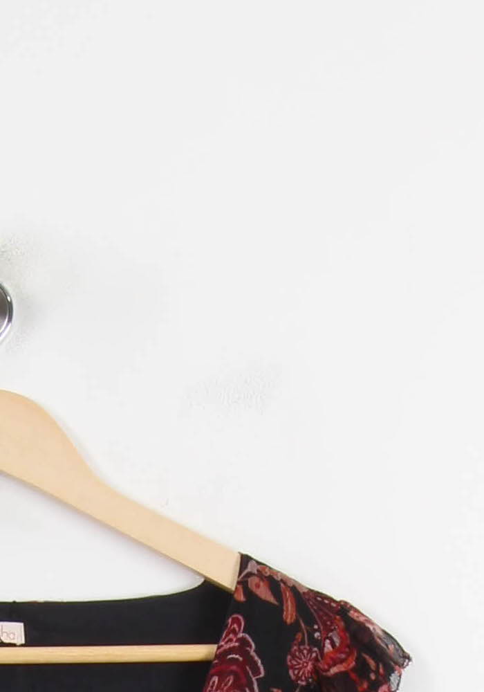 Blouse Noire et Rouge - Taille M/38