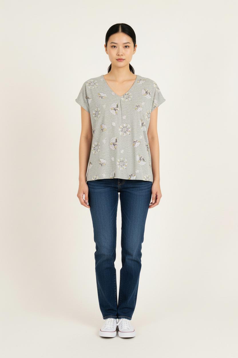 Tee-shirt Gris - Taille XS/34