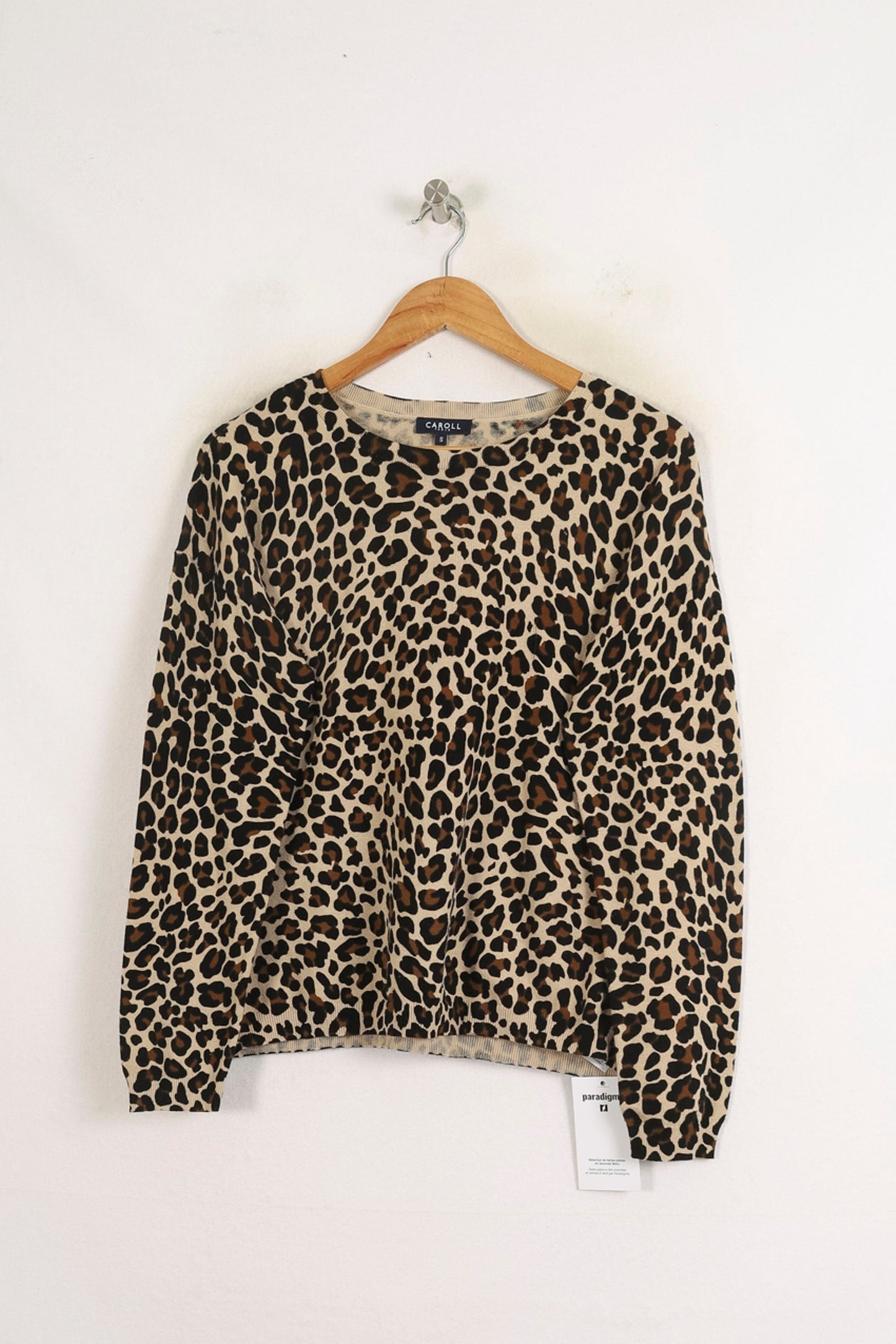 Sweat Léopard Beige et Noir - Taille S/36