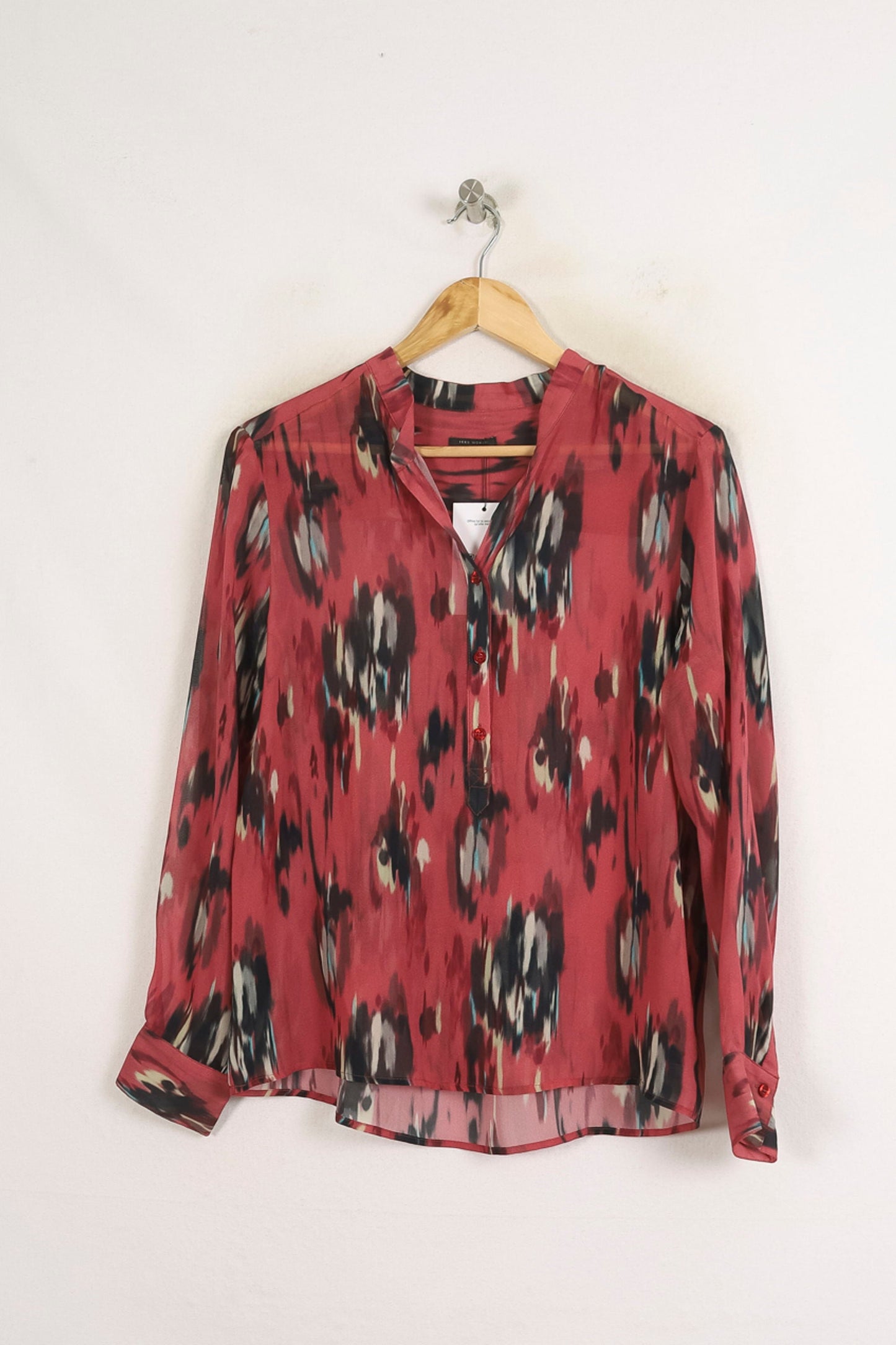 Blouse Bordeaux et Noire - Taille M/38