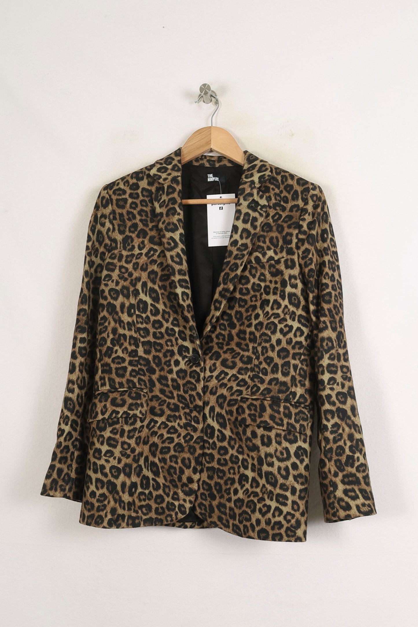 Blazer Imprimé Léopard Marron et Noir - Taille M/38