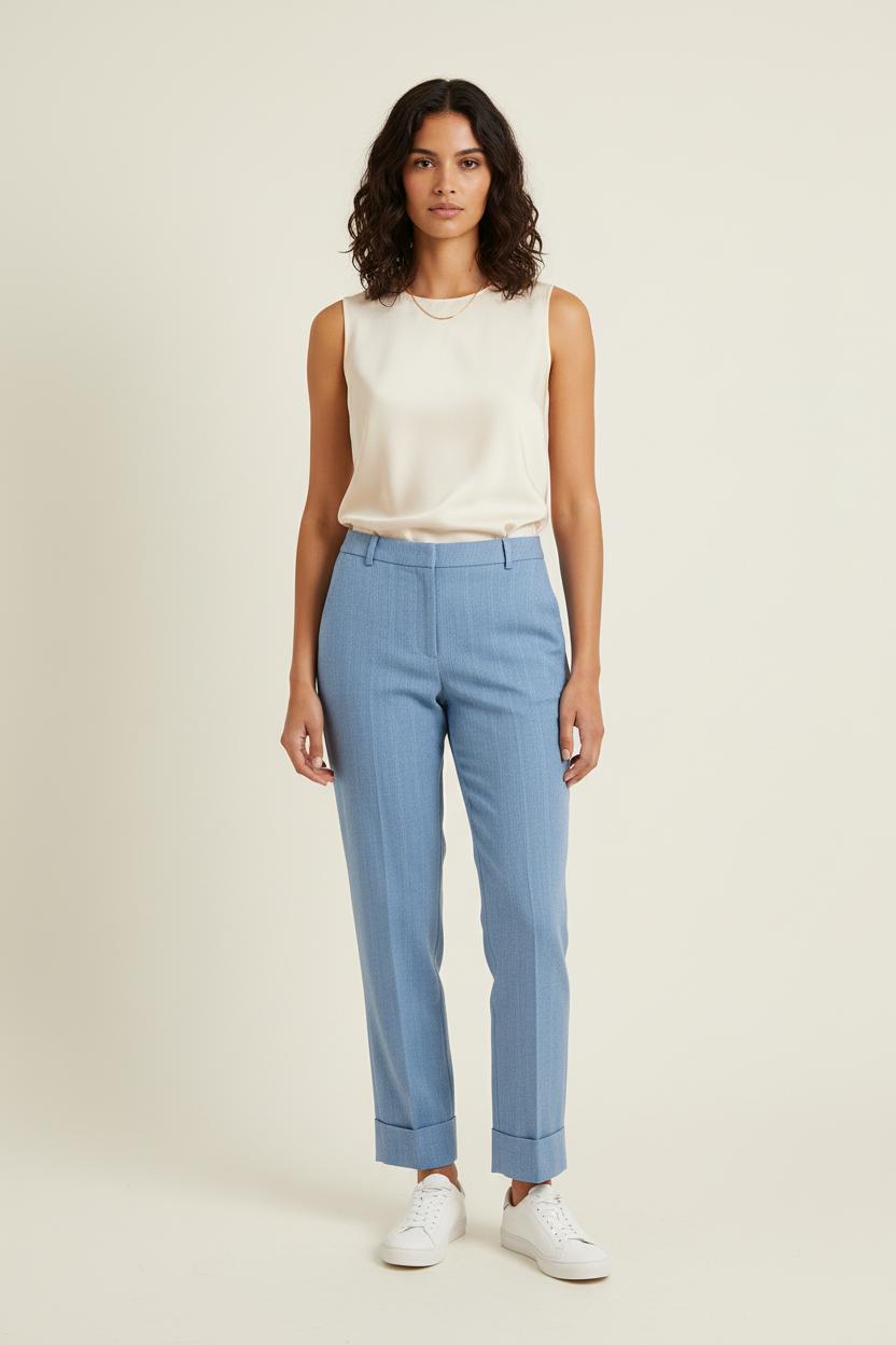 Pantalon Droit Bleu - Taille S/36