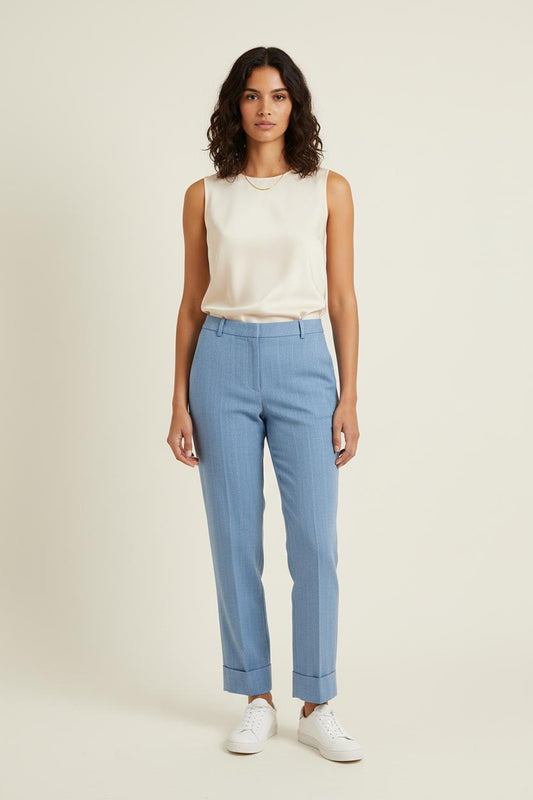 Pantalon Droit Bleu - Taille S/36