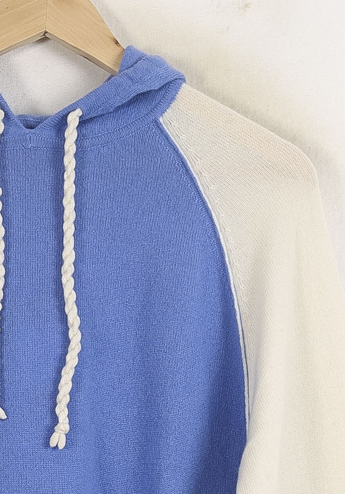 Sweat à Capuche Bleu et Blanc - Taille S/36