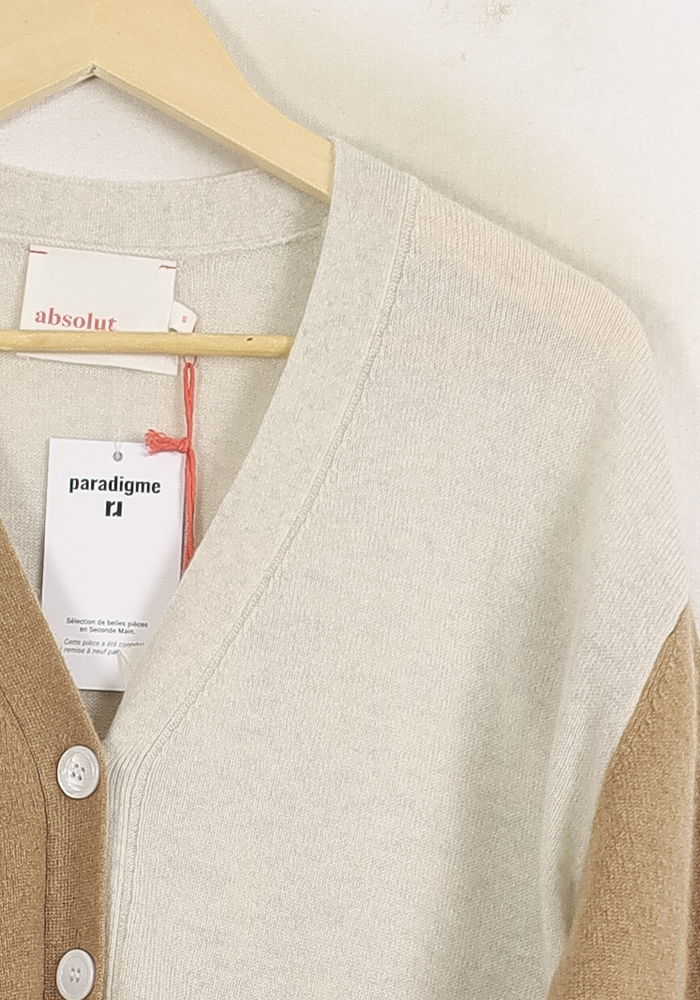 Cardigan Beige et Écru - Taille S/36