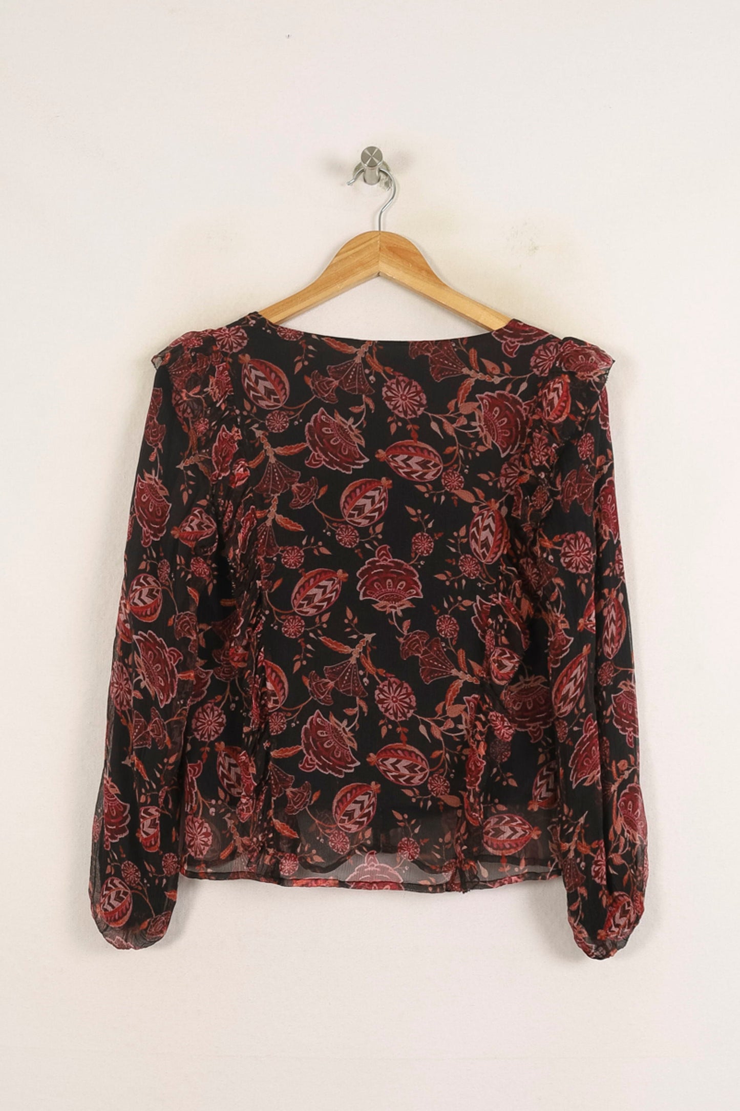 Blouse Noire et Rouge - Taille XS/34