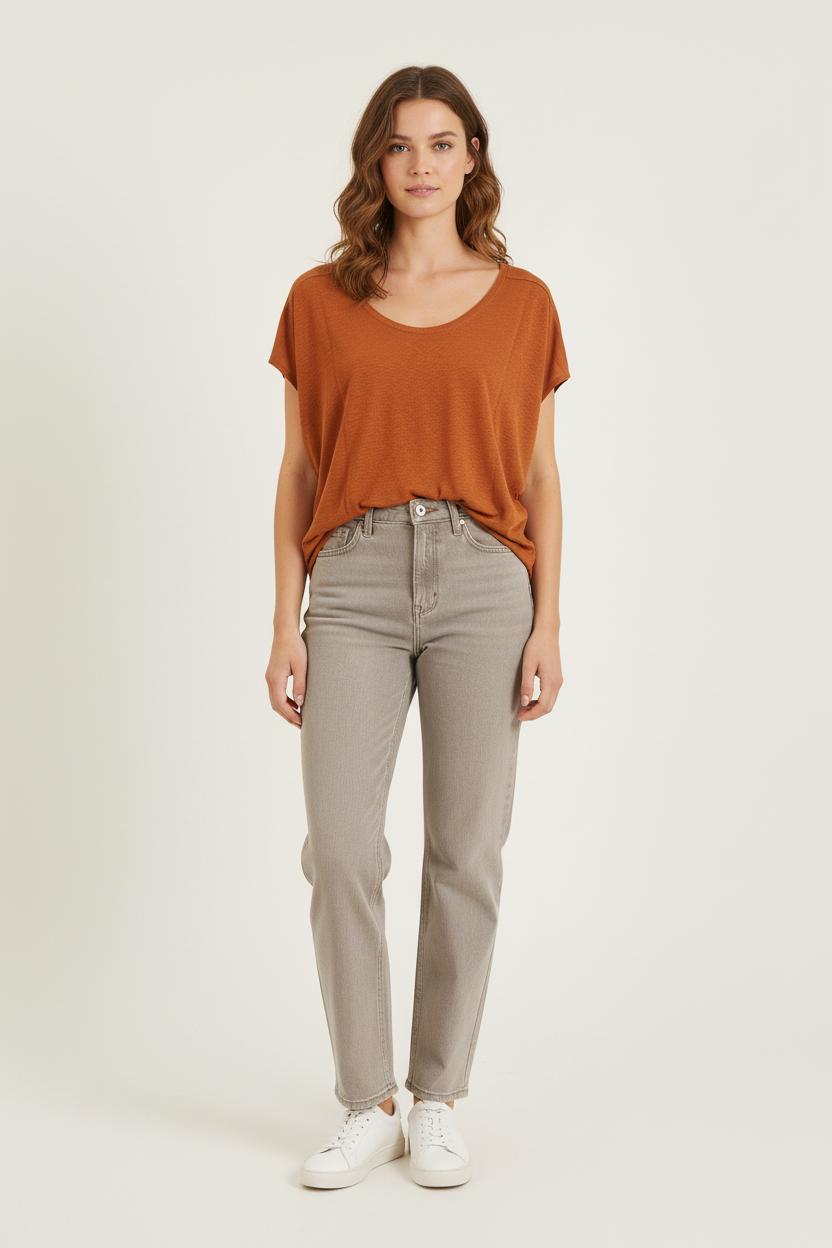 Tee-shirt Marron - Taille S/36