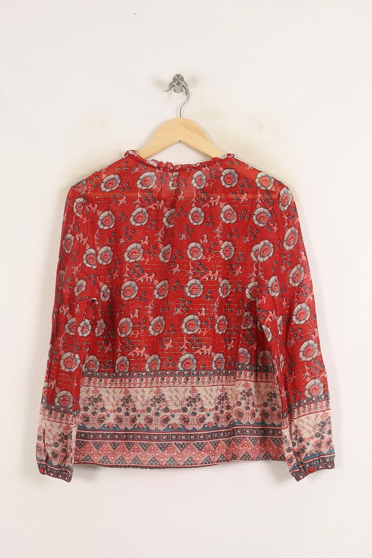 Blouse Rouge et Blanche - Taille S/36