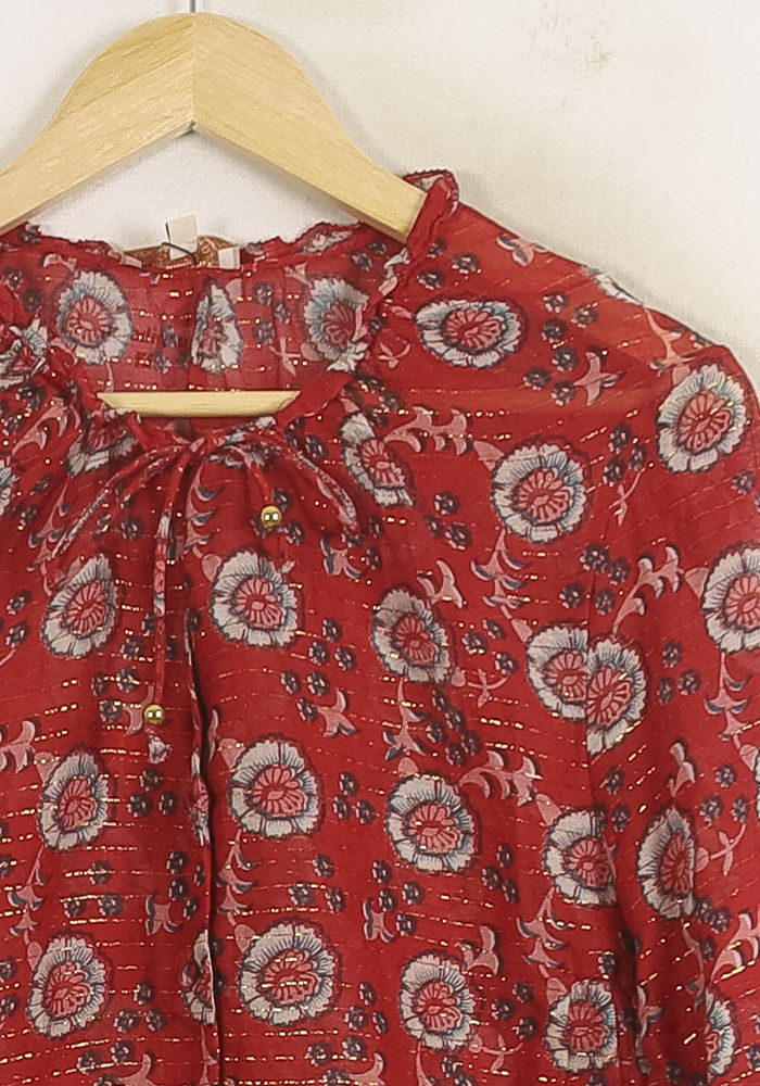 Blouse Rouge et Blanche - Taille S/36