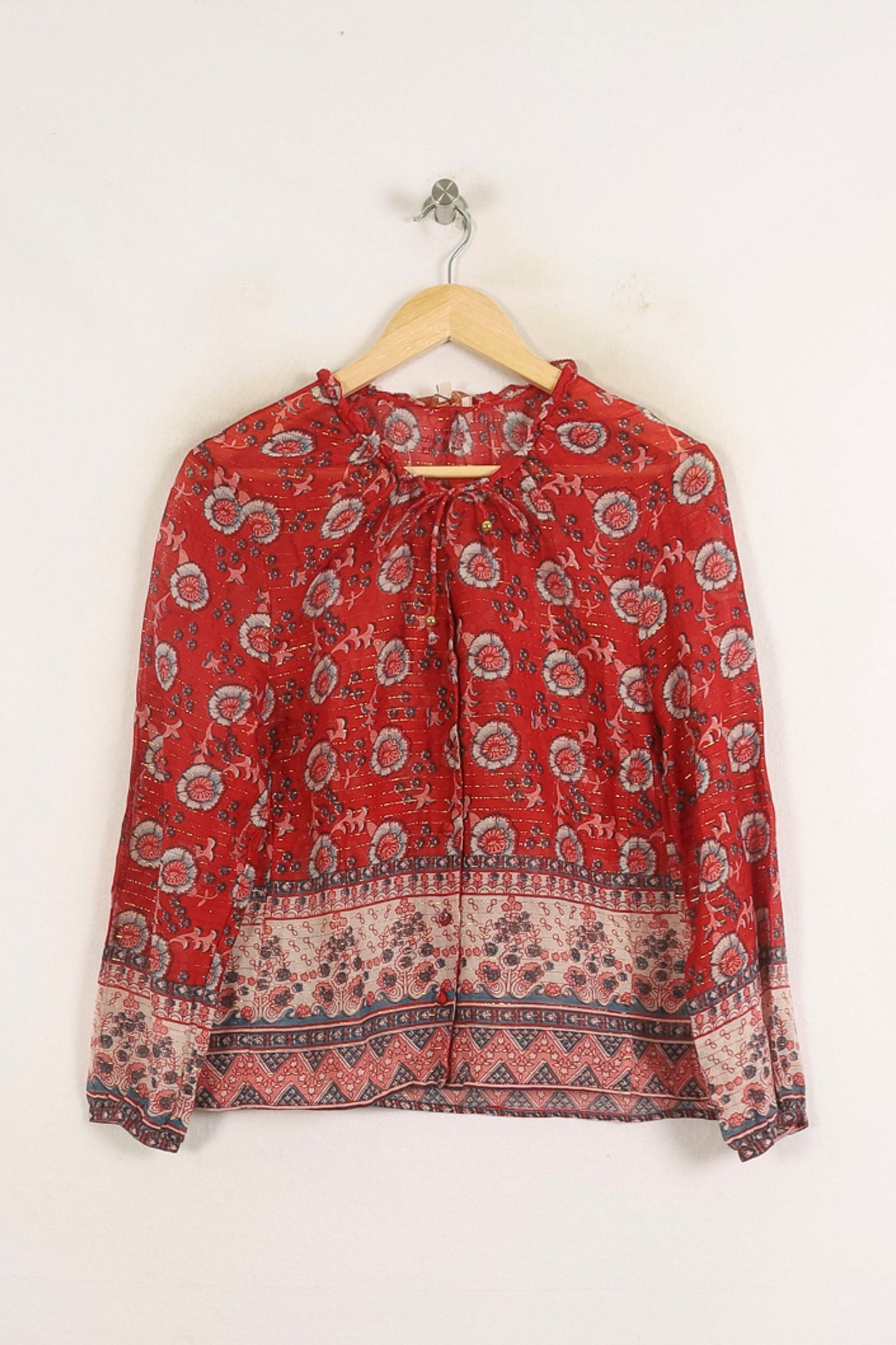 Blouse Rouge et Blanche - Taille S/36