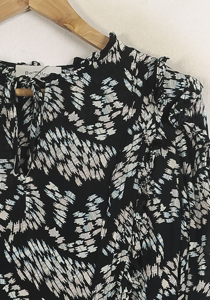 Blouse Noire et Blanche - Taille XS/34