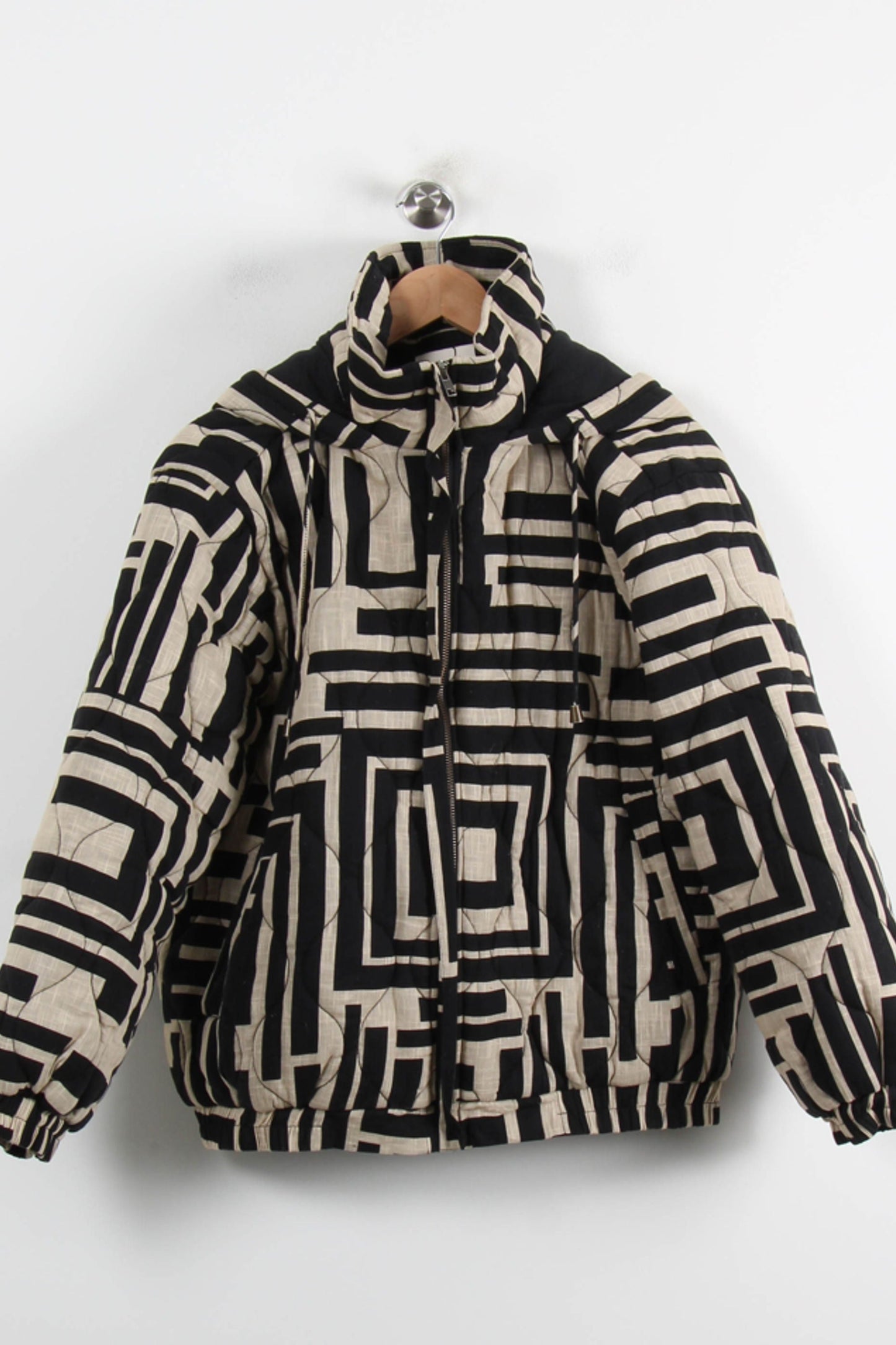 Doudoune Noire et Beige - Taille L/40