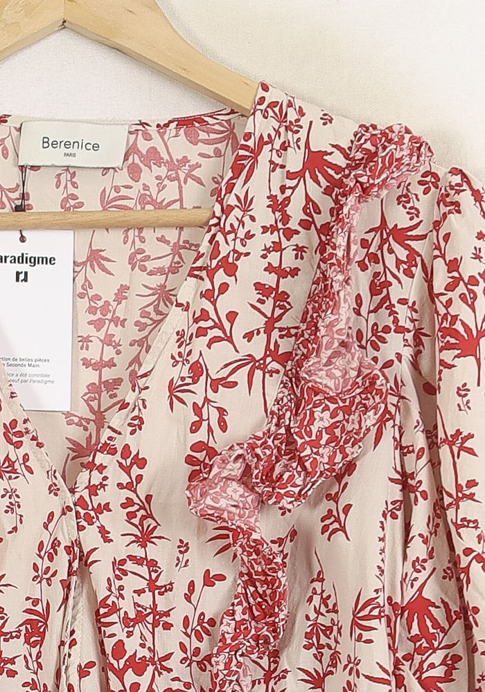 Blouse Rouge et Blanche - Taille XS/34