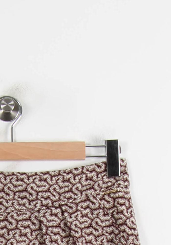 Jupe Courte Marron et Beige - Taille M/38