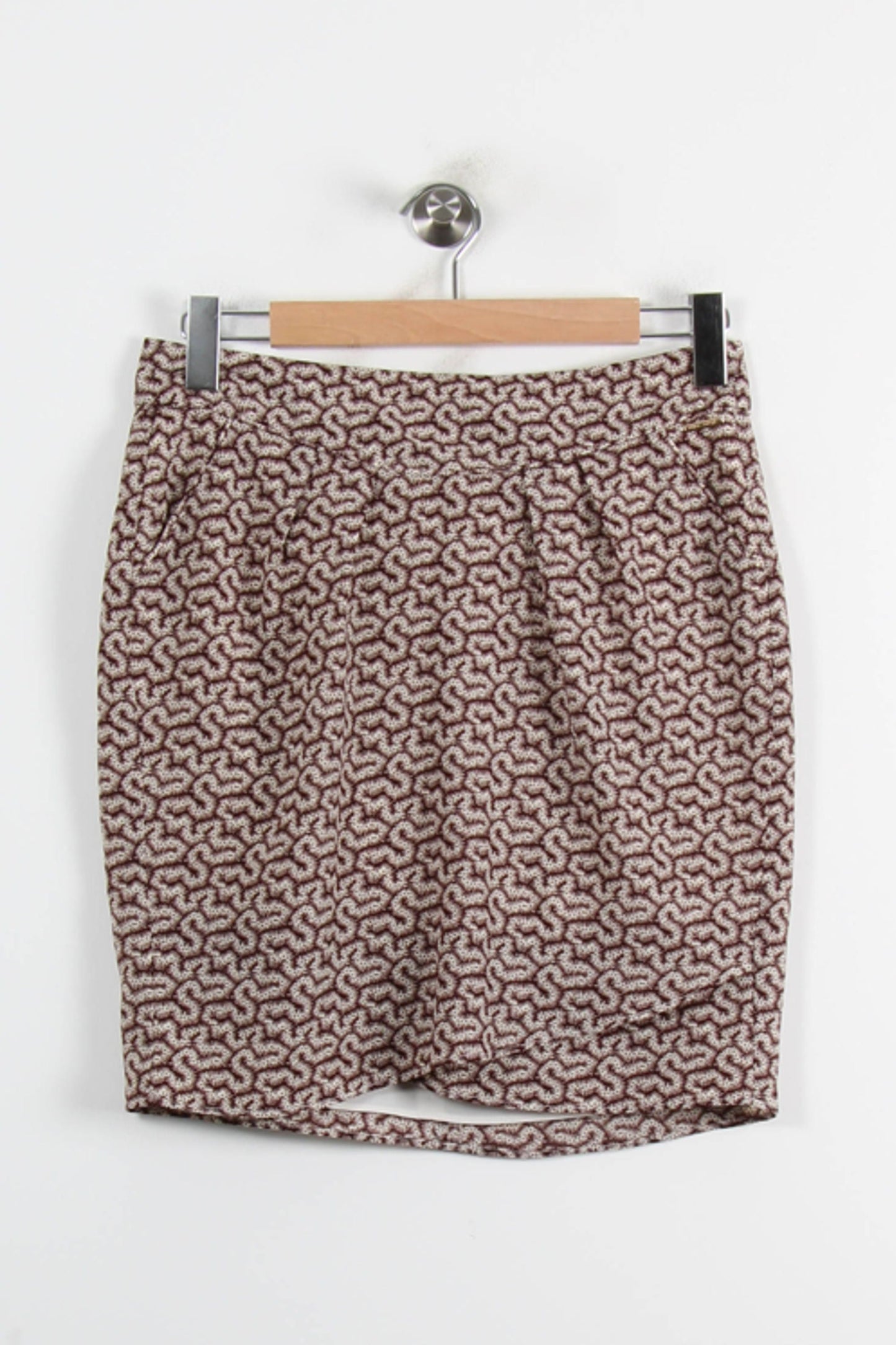 Jupe Courte Marron et Beige - Taille M/38