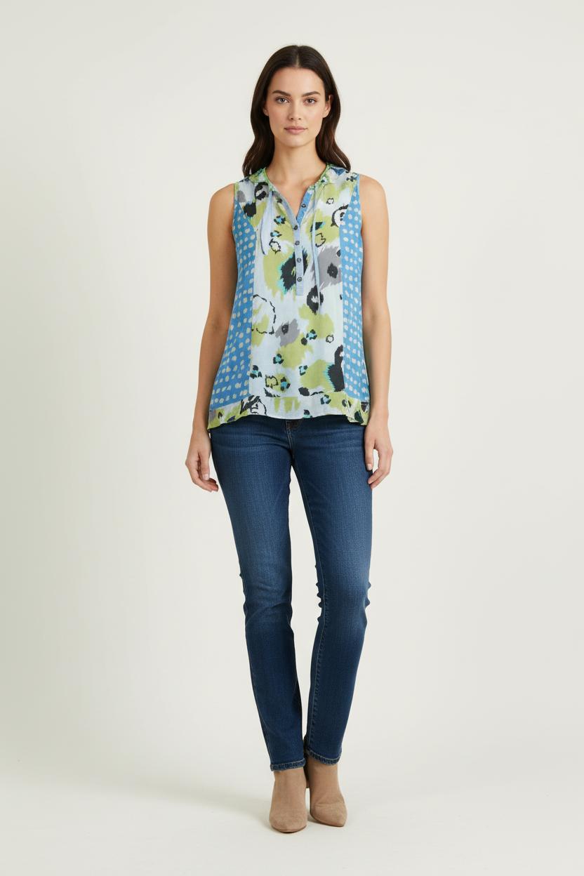 Débardeur Bleu et Vert - Taille M/38