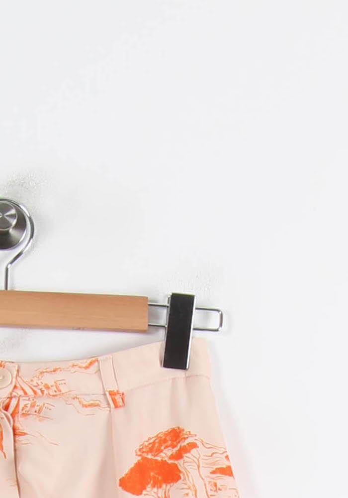 Jupe Longue Blanche et Orange - Taille XS/34